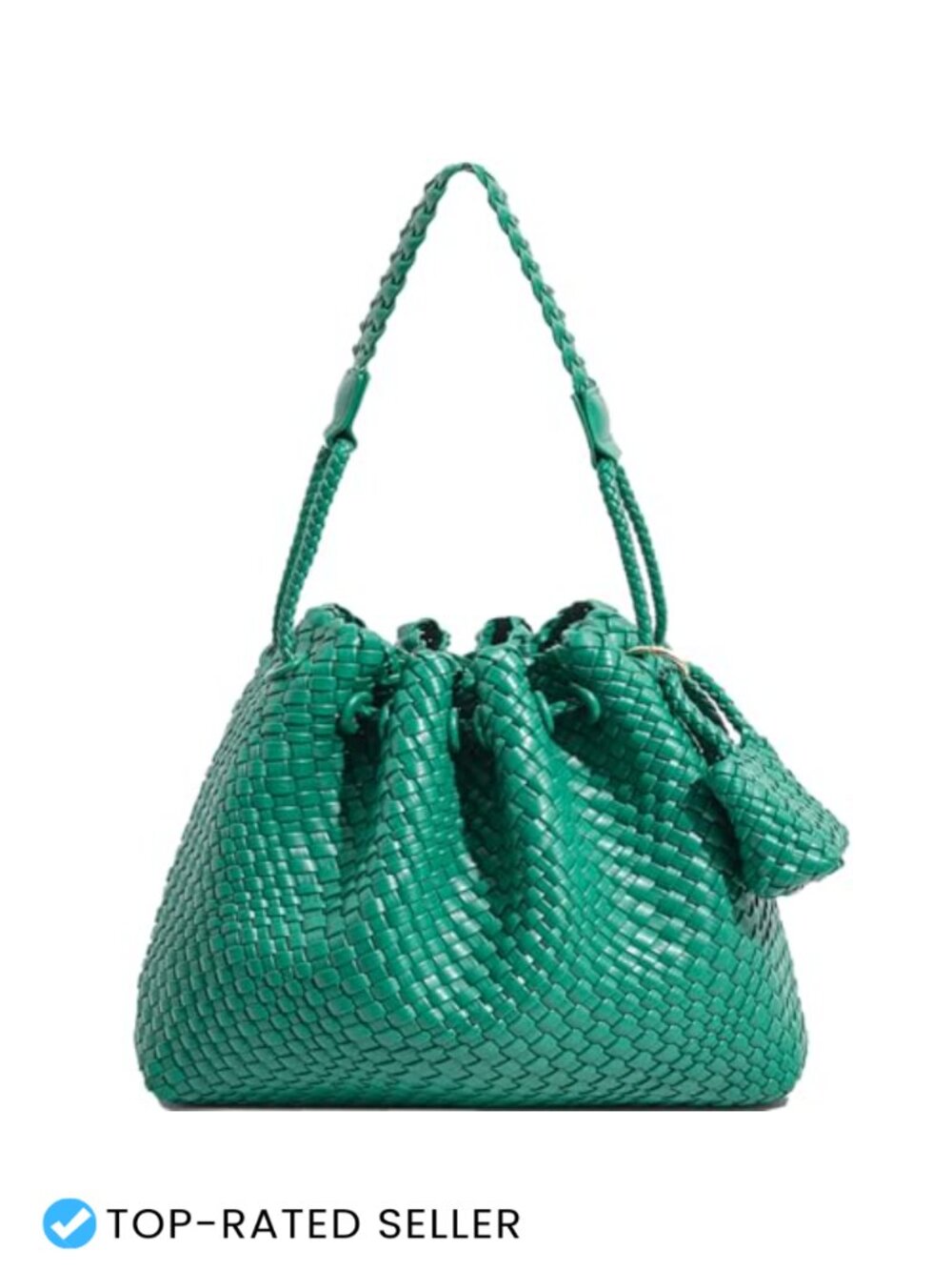 Handwoven Vegan Leather Hobo Bag Purse with Adjustable Strap Women Tote